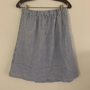 J crew pinstripe beach skirt
